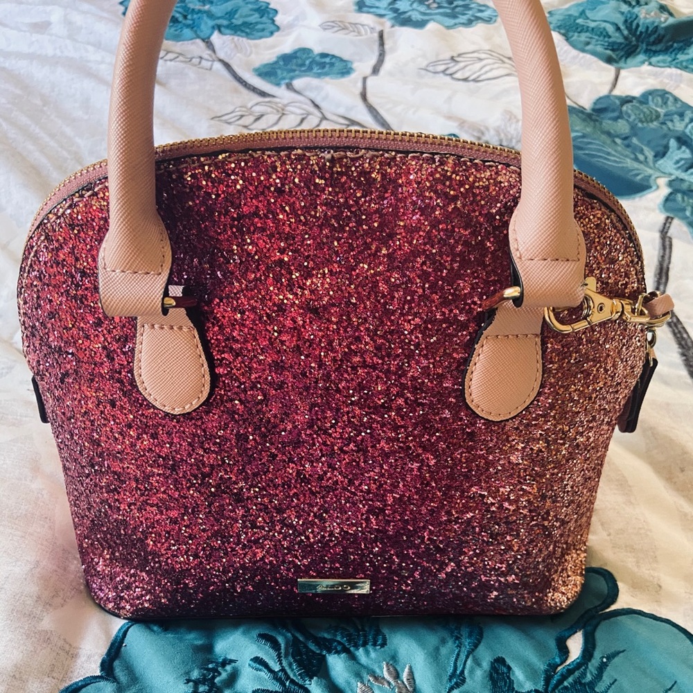 Aldo Sparkling Rose Gold Satchel - Picture 2 of 4